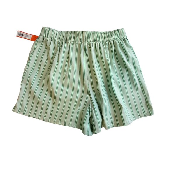 Colsie Womens Green Striped Sleep Shorts Elastic waistband for flexible fit S - Picture 8 of 9